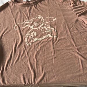 RomWe TeddY Bear Graphic T Sz. L Short